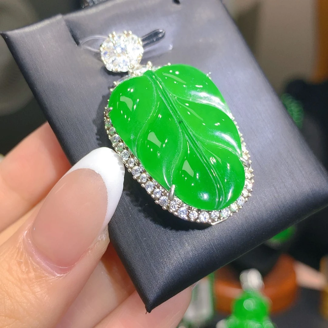 【闪购商品】翡翠银S925镶嵌颈饰5柒姐