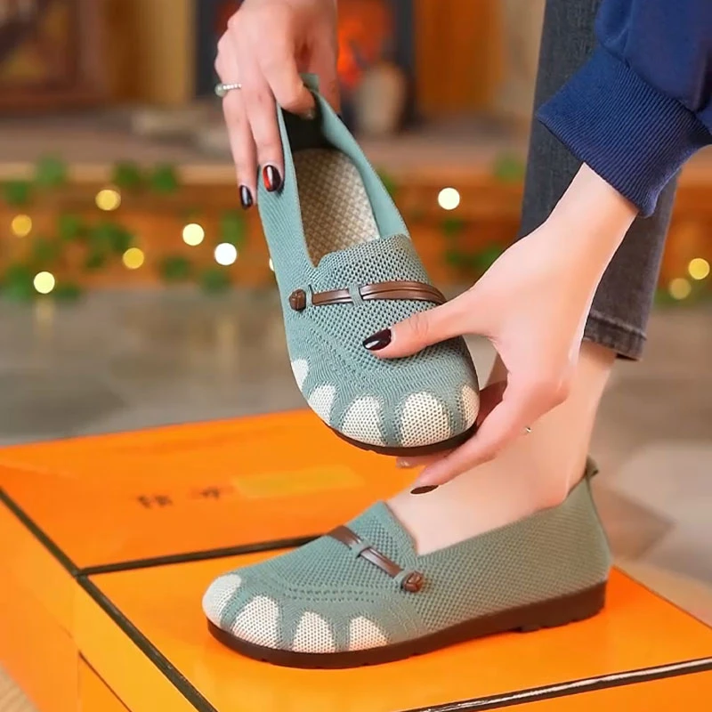 夏季防滑耐磨轻便新中式老北京布鞋女平底一带鞋工作鞋舒适妈妈鞋