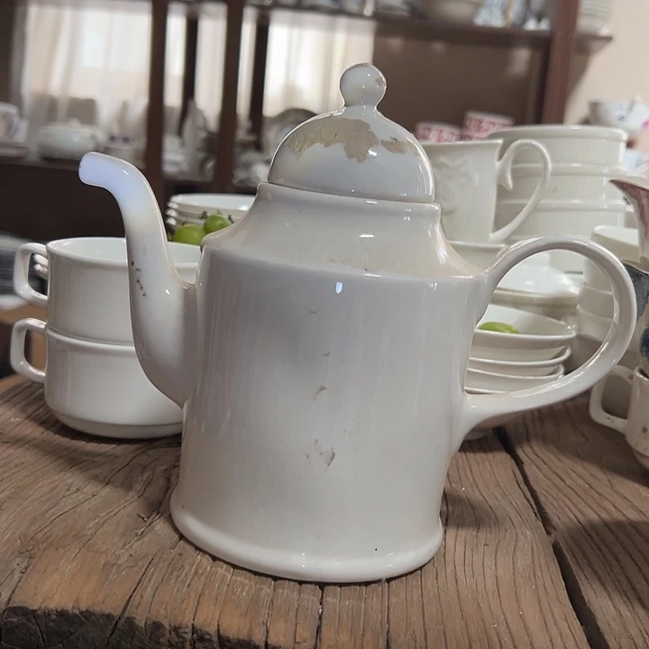 国营尾货二厂白瓷壶一套微瑕