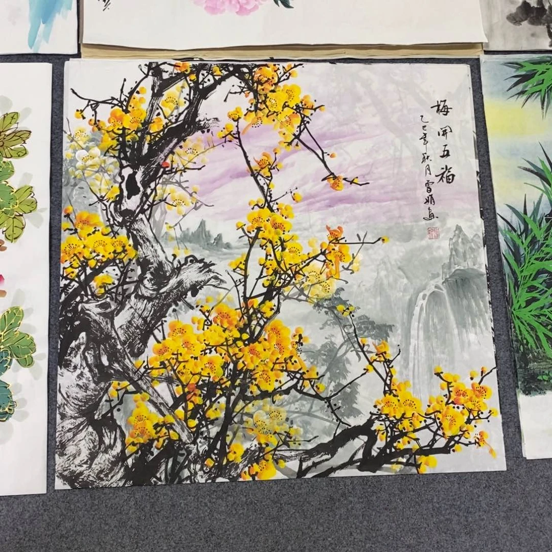 国画尺寸70✖️70四尺斗方精品手绘画