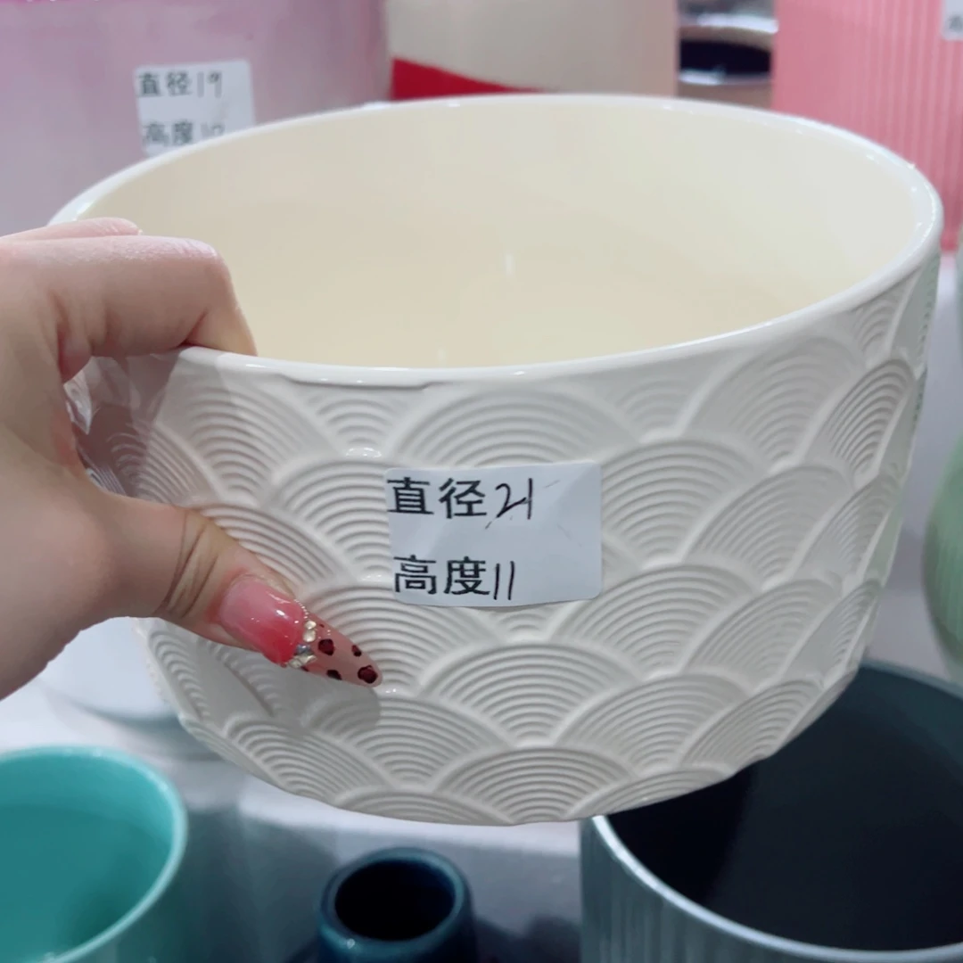 有孔，陶瓷花盆满10米包邮发货