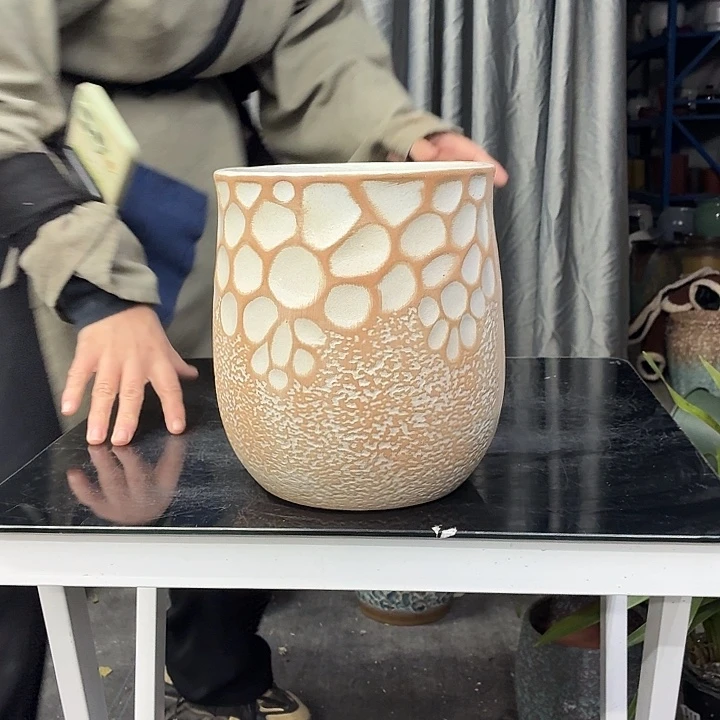 19×23 -粗陶花盆有孔-买买买