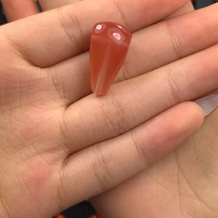 玉***花南红玛瑙未镶嵌冰粉三通