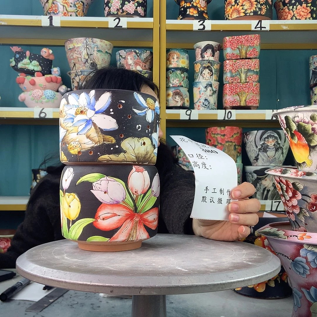 相****陶景德镇手工花盆380