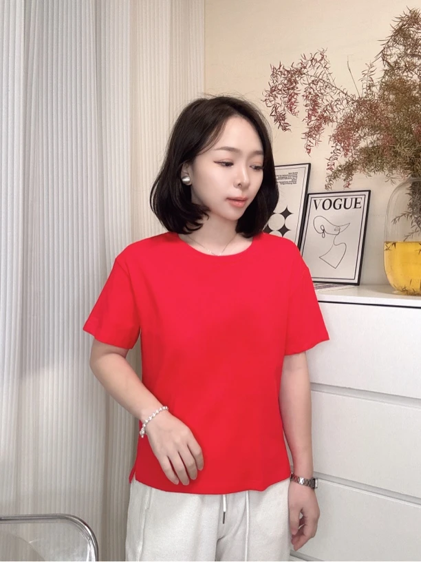 【慕尚自制】短袖t恤女2025韩版夏季新款时尚显瘦上衣