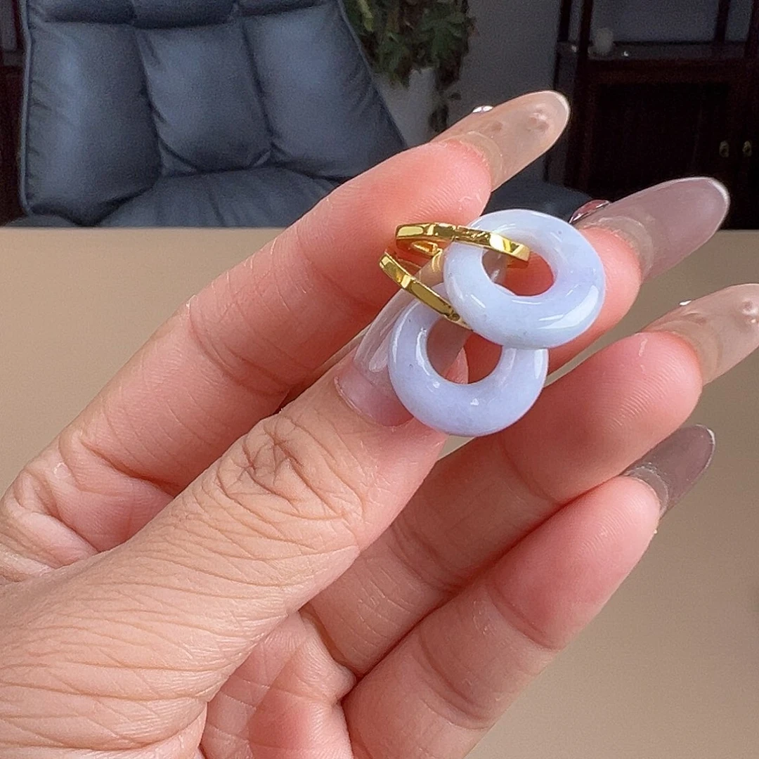 翡翠银S925镶嵌耳饰耳饰29