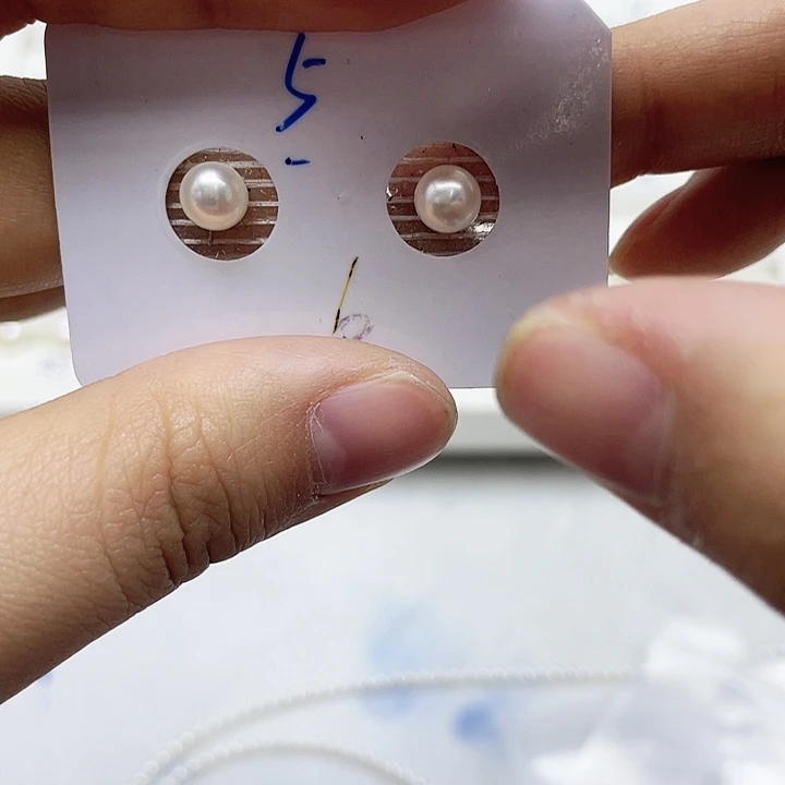 淡水珍珠耳饰银S925镶嵌粉*凰