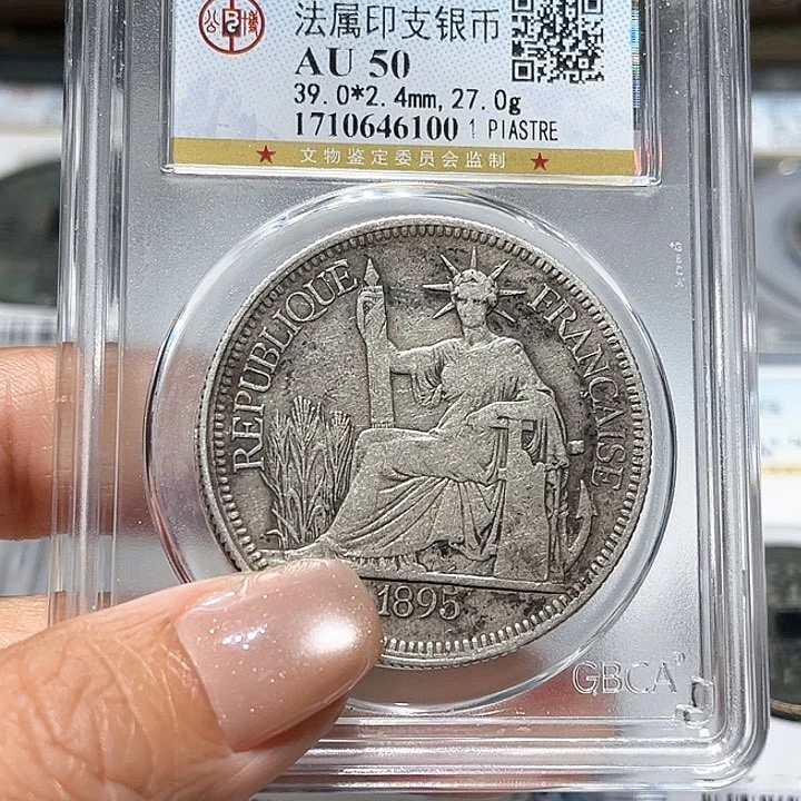 银?*皖韵法属印支银币