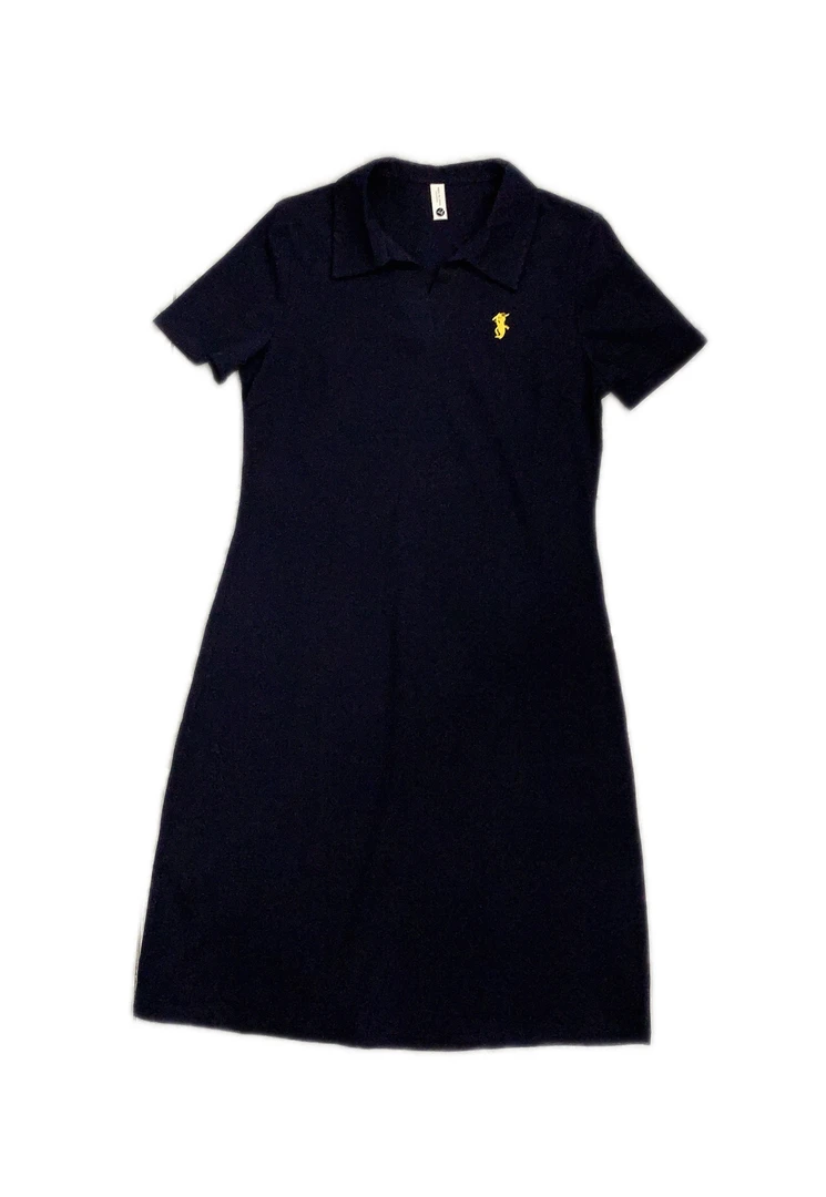 L183.182战马休闲运动裙中长T领裙