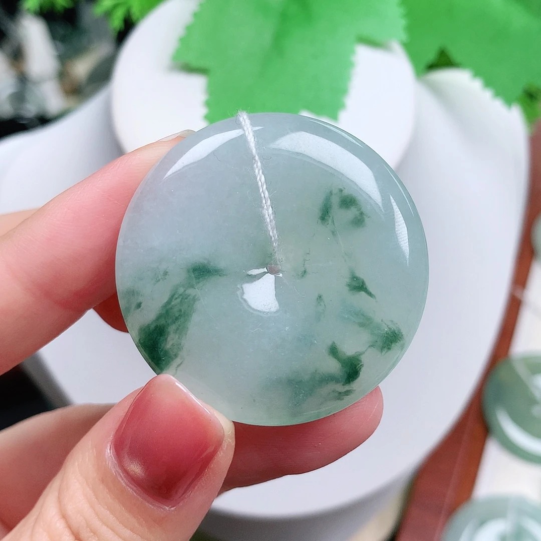 翡翠未镶嵌颈饰平安38.6-5.9