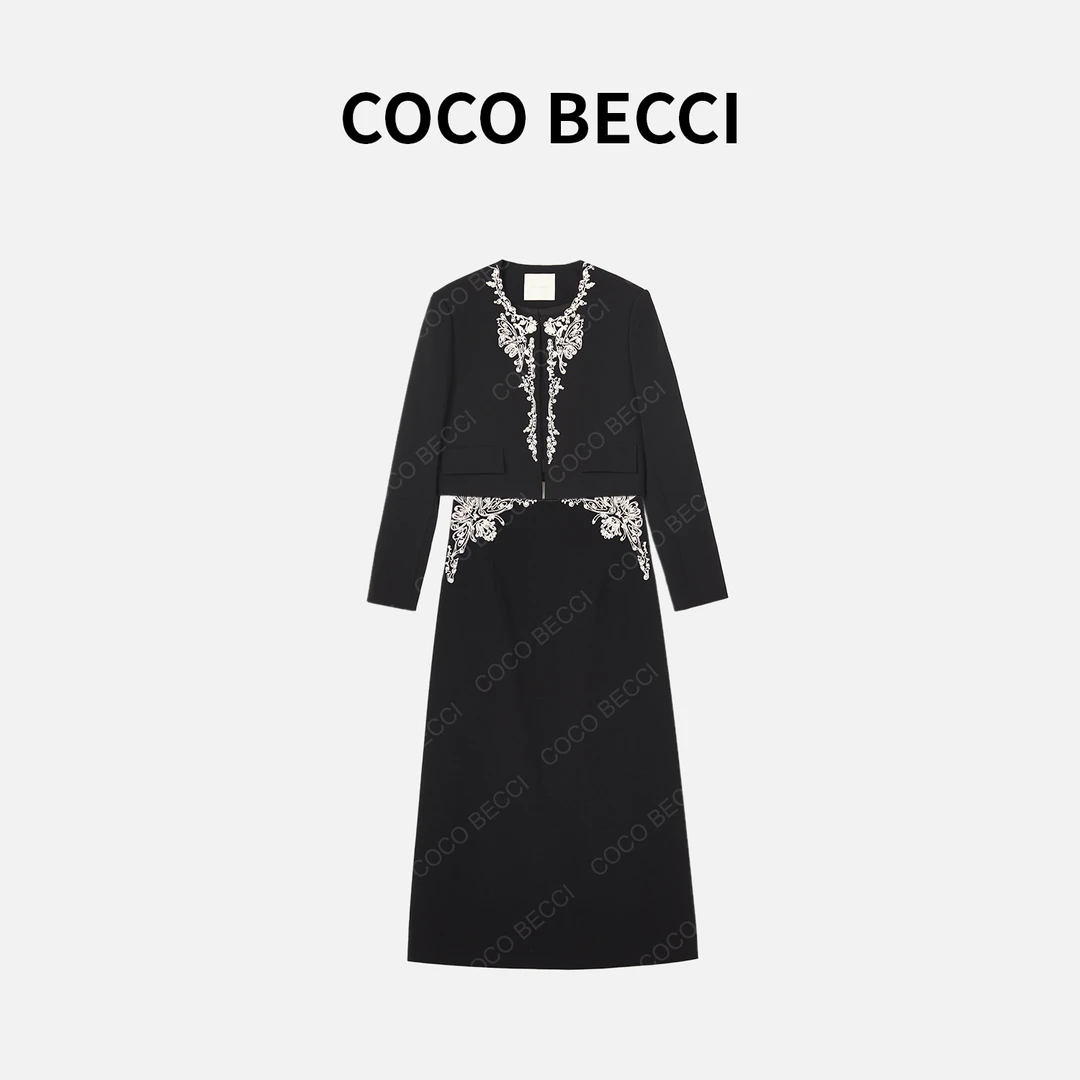 COCO BECCI【暗夜女神】设计款重工刺绣套装YT24YA540015