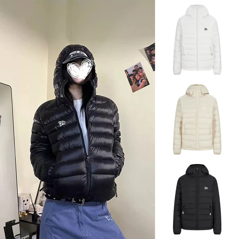 Moses Queen/魔西女王美式复古连帽排骨棉服冬季保暖百搭休闲外套
