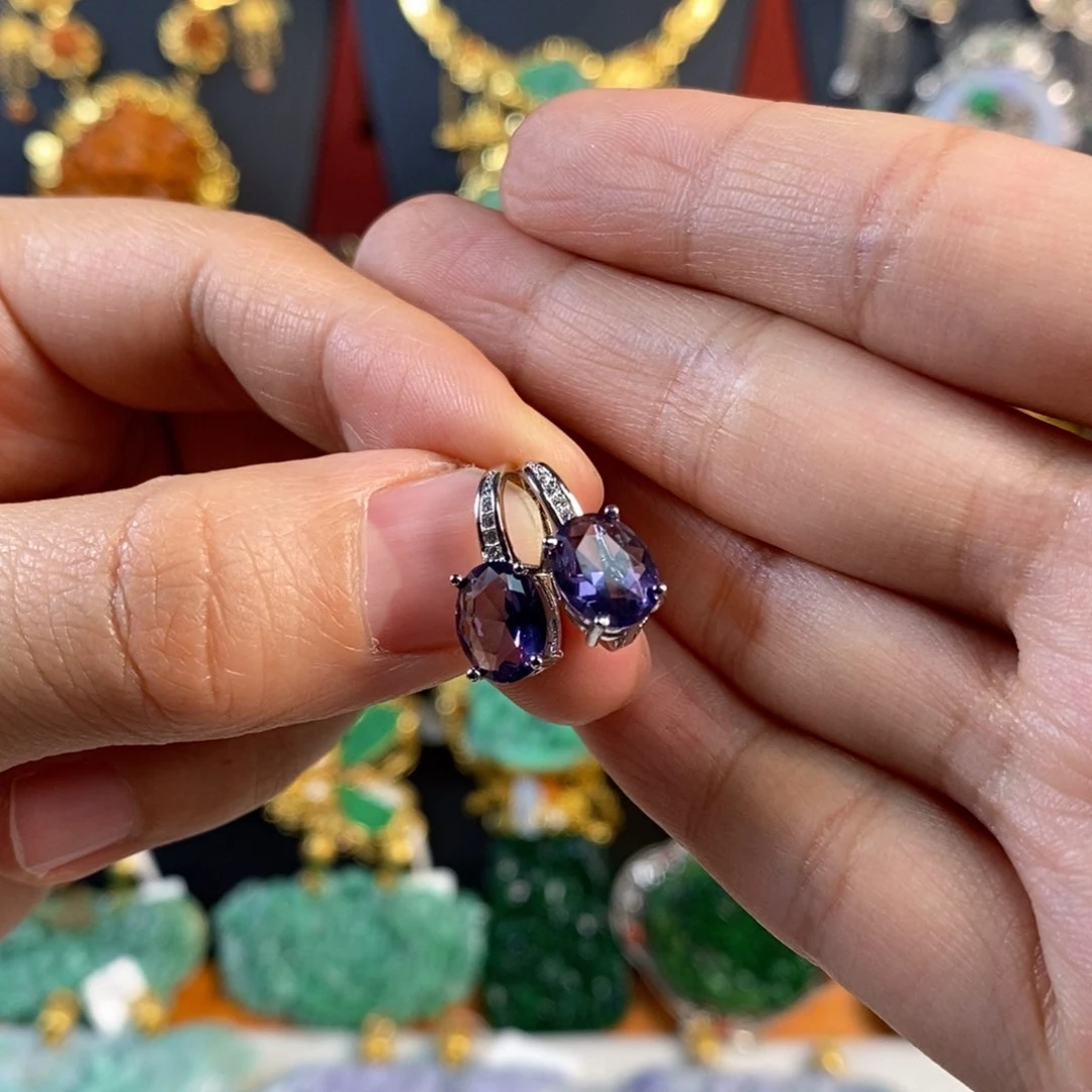 翡翠耳饰未镶嵌耳坠