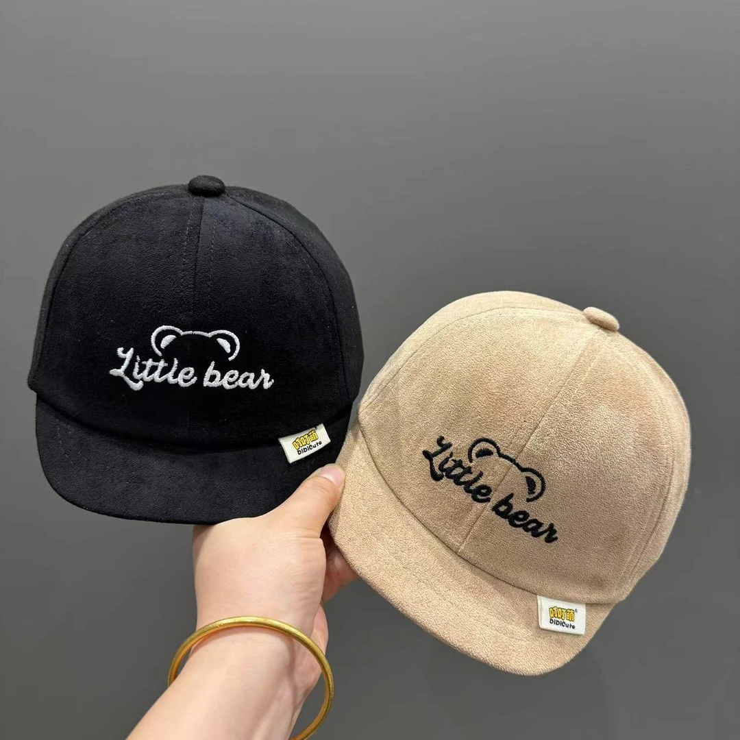 2025新款宝宝帽子春秋薄款男童棒球棒球帽儿童遮阳卡通刺绣鸭舌帽