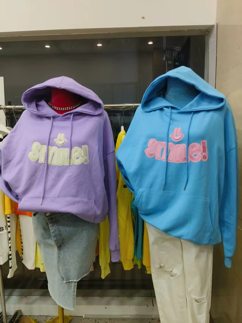 印花女卫衣加绒上衣休闲春季连帽带帽长款字母森系套头女士宽松