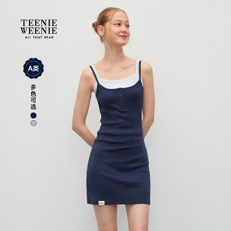 TEENIEWEENIE bearnova【A类棉】吊带裙棉针织连衣裙女YTOM253701B