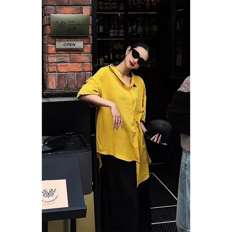 宝莎伦纯色防晒衬衫外套女款2025日系简约百搭宽松衬衣显瘦上衣