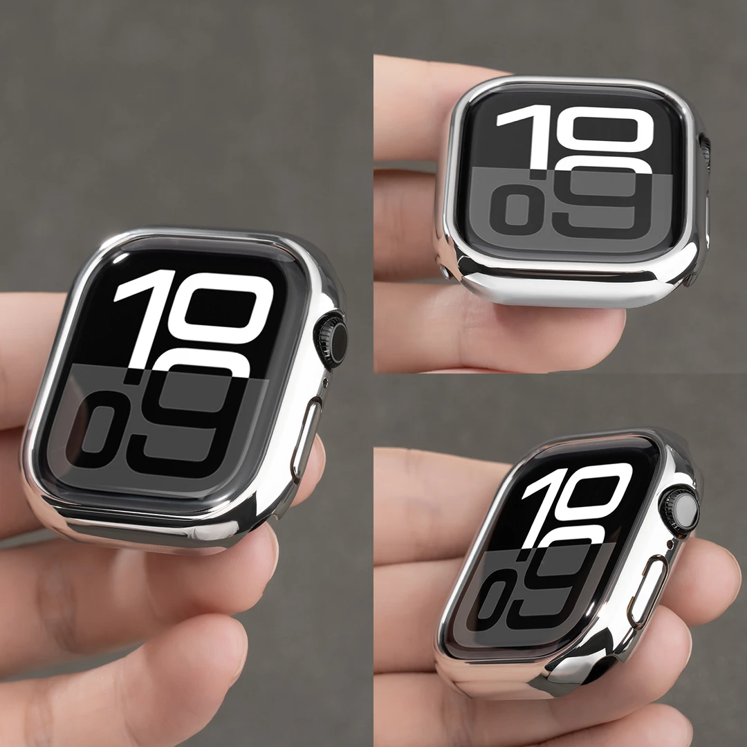 适用iWatchS10保护壳S9苹果手表S8AppleWatch9表壳8保护套7亮面边