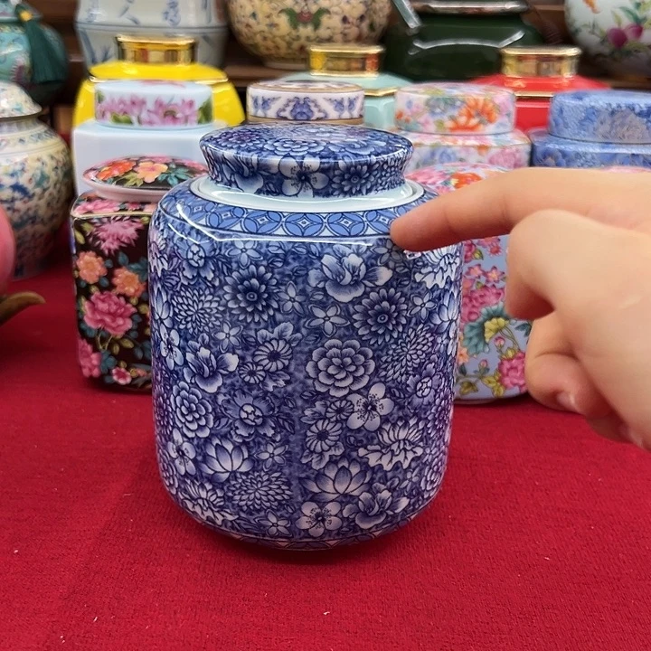 瓷片茶叶罐密封罐陶瓷