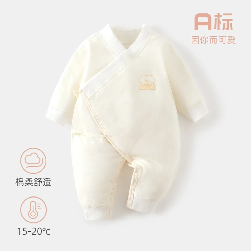 【如奕如意】秋冬50克夹棉宝宝爬服新生儿和尚服宝宝初生衣婴儿衣服