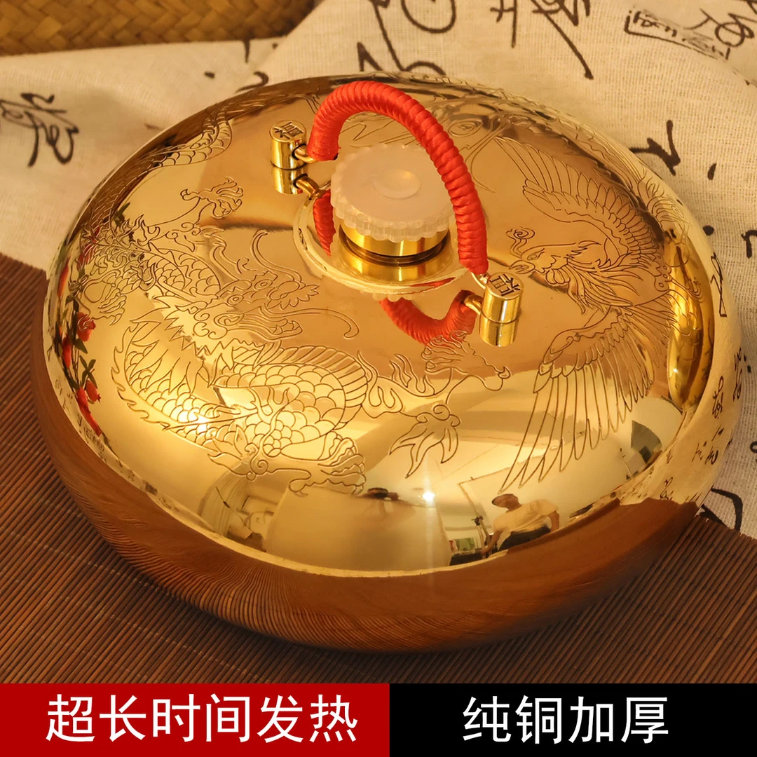 纯铜汤婆子烫背铜壶推拿铜壶烫背按摩铜壶铲宫廷复古风热水暖手宝