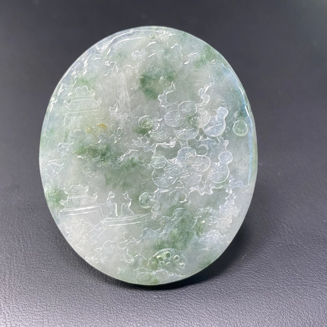 FC49天然缅甸A货飘花山水/700174/保利厦门拍卖