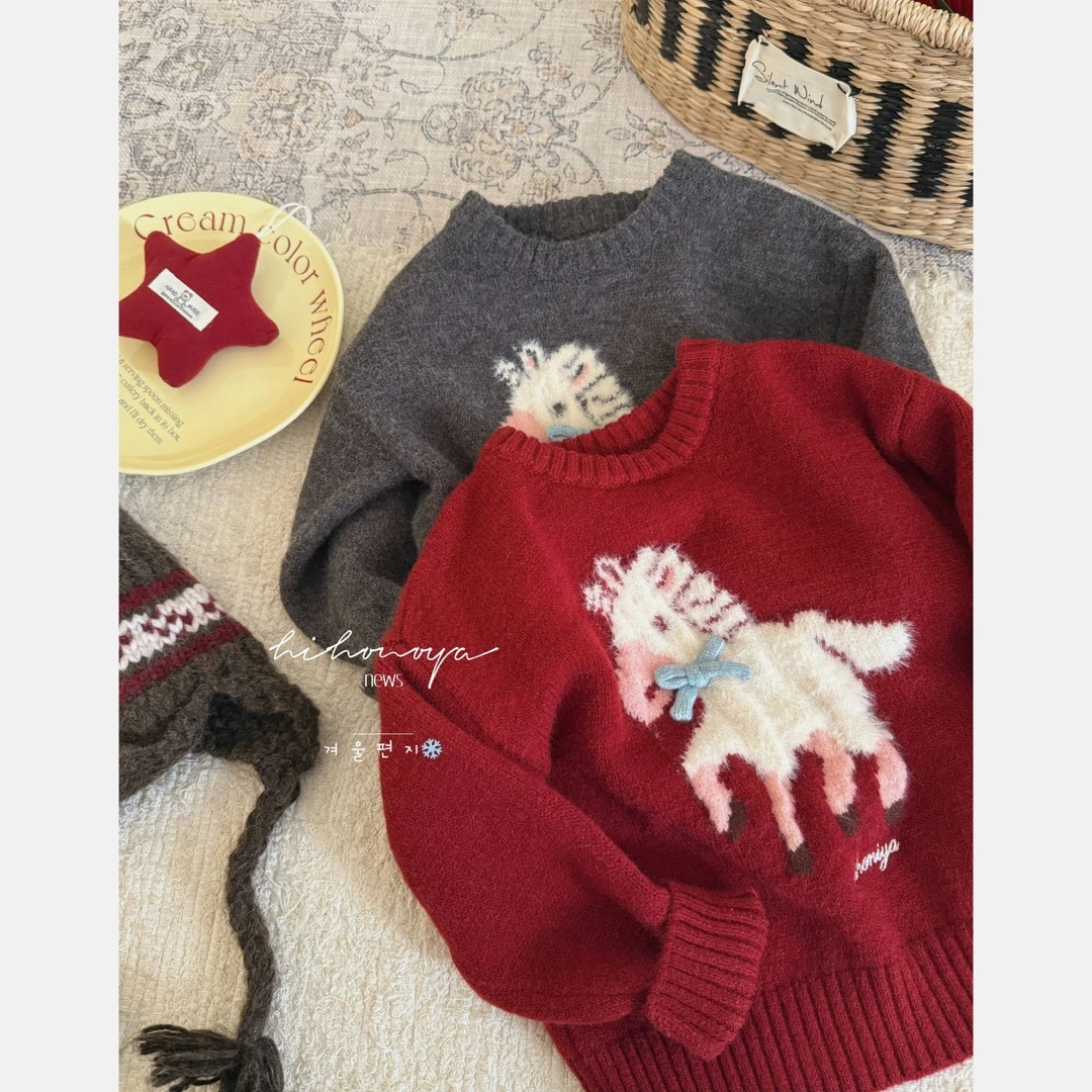 【植绒小马】十七Hihoniya~2025冬亲子本命年植绒多红小马毛衣