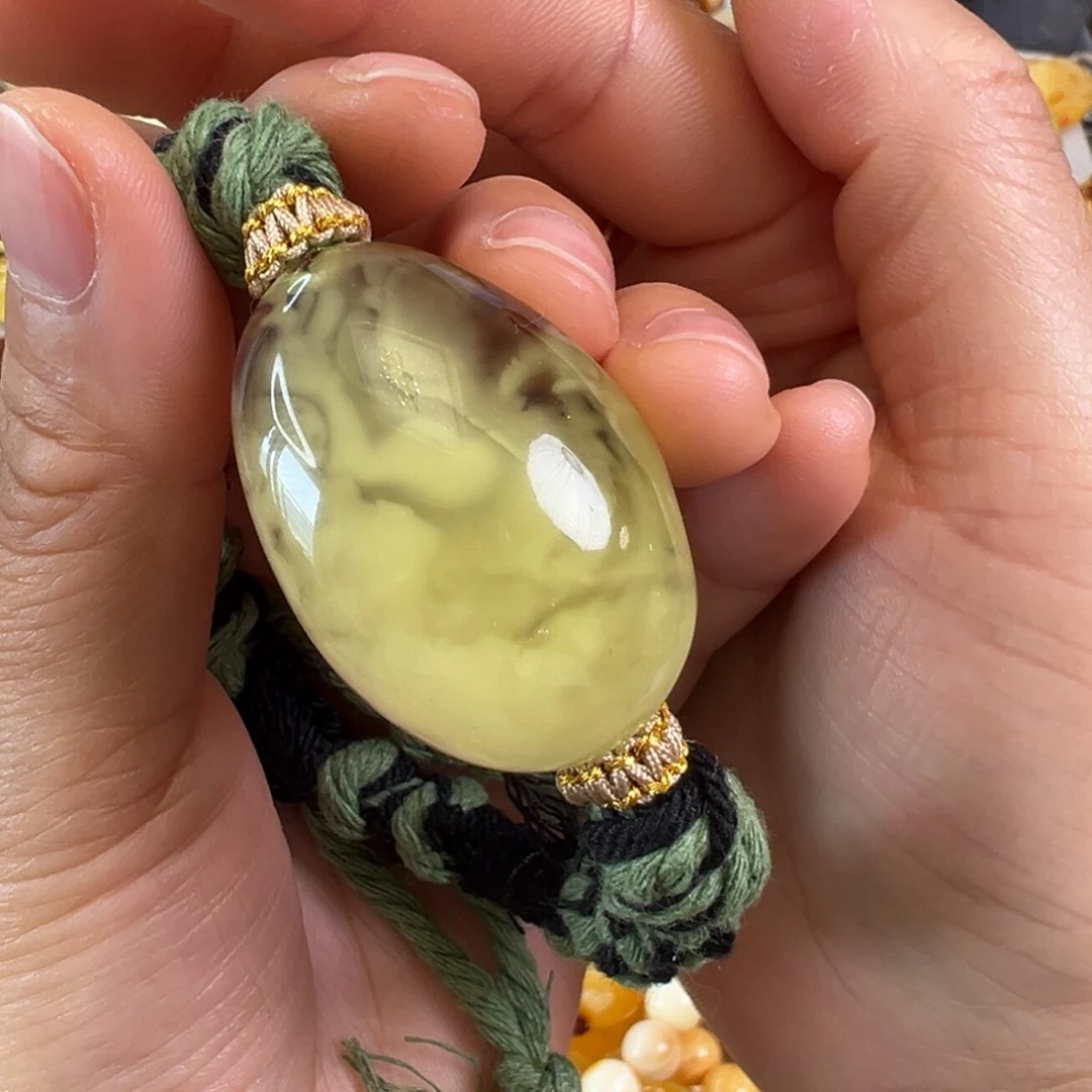 蜜蜡裸石未镶嵌海***泡琥珀