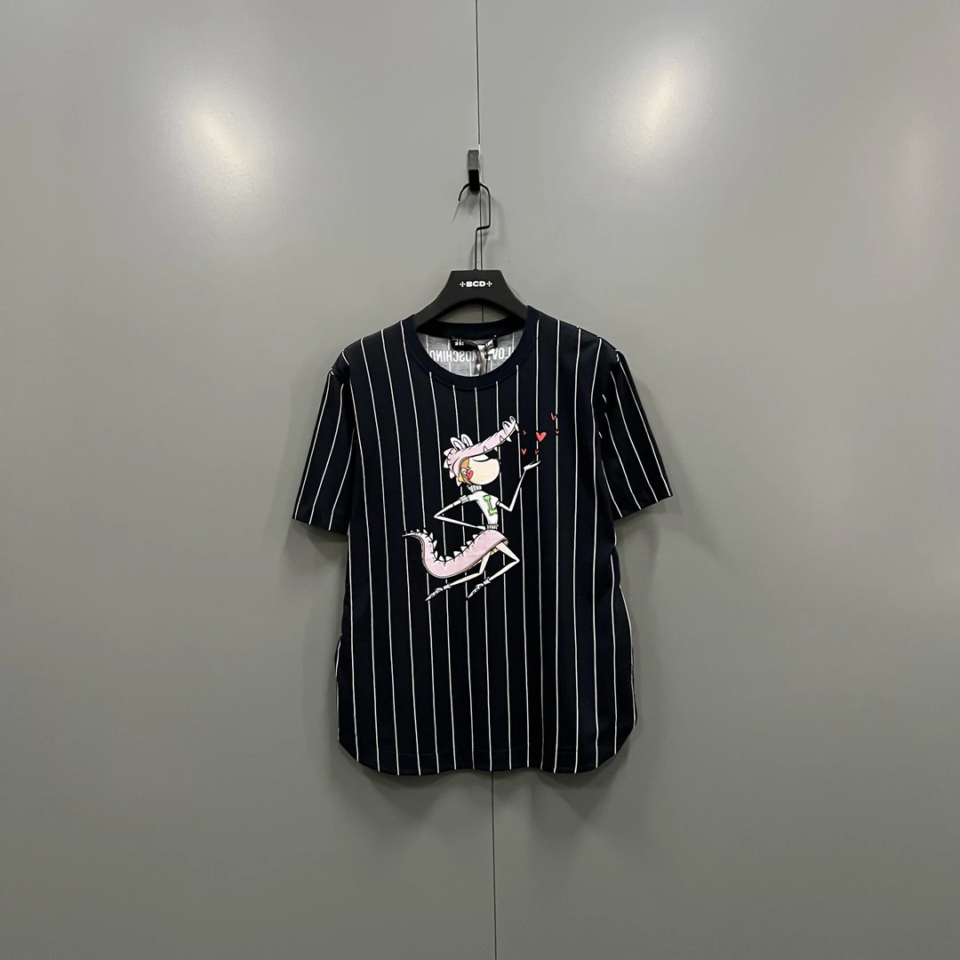 未使用 maje c625 莫斯奇诺 卡通人物条纹短袖 102238