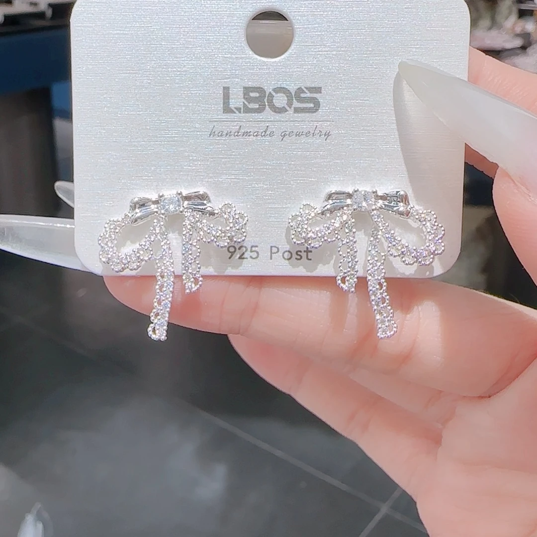 锆石铜合金925银耳环