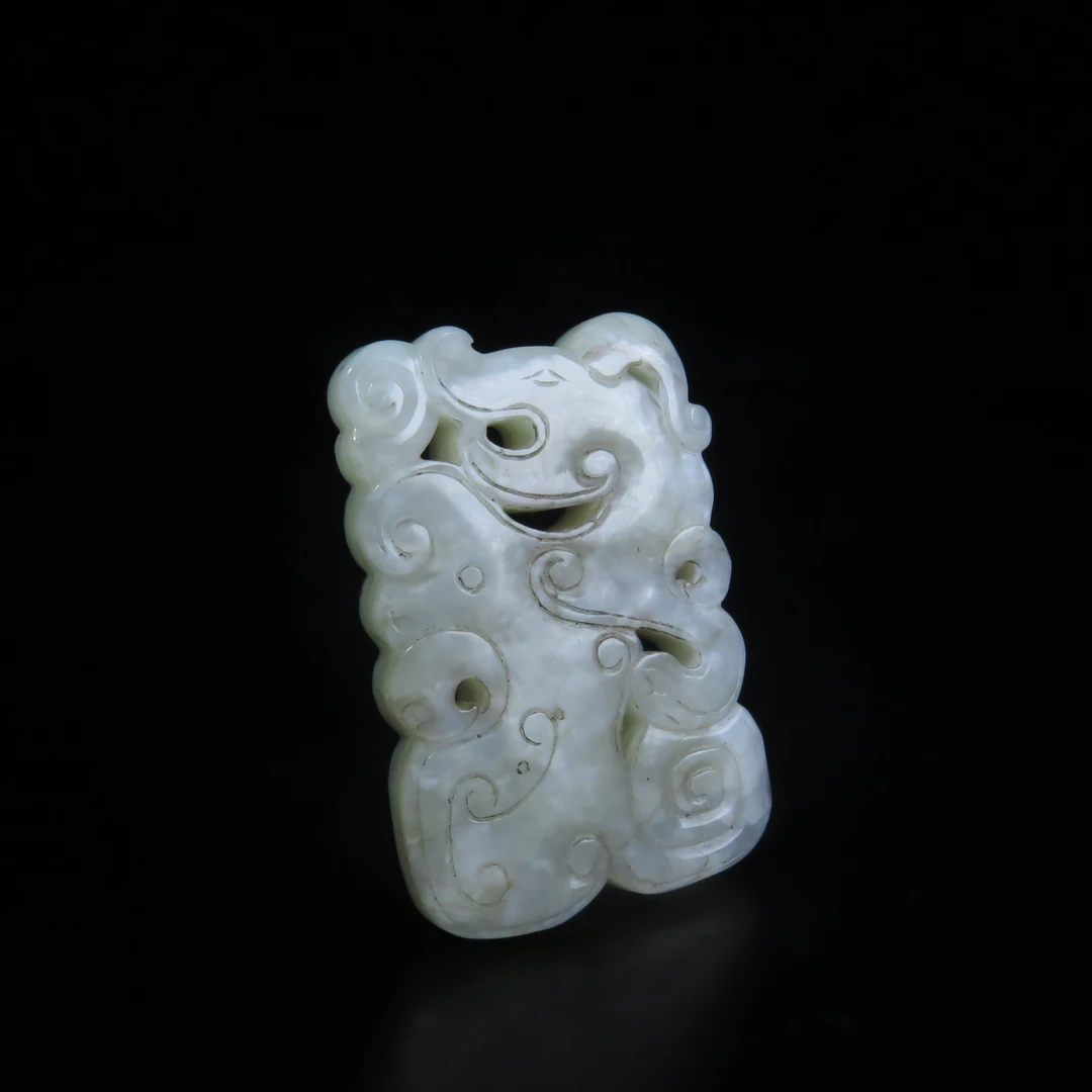 晚清夔龙纹玉佩/MZ585488/和田玉/民族文物