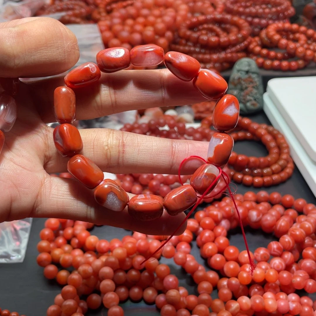 南红玛瑙手链未镶嵌