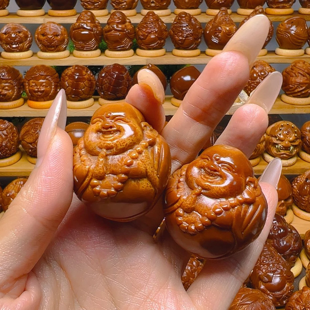 手串/手链橄榄核弥勒佛一对
