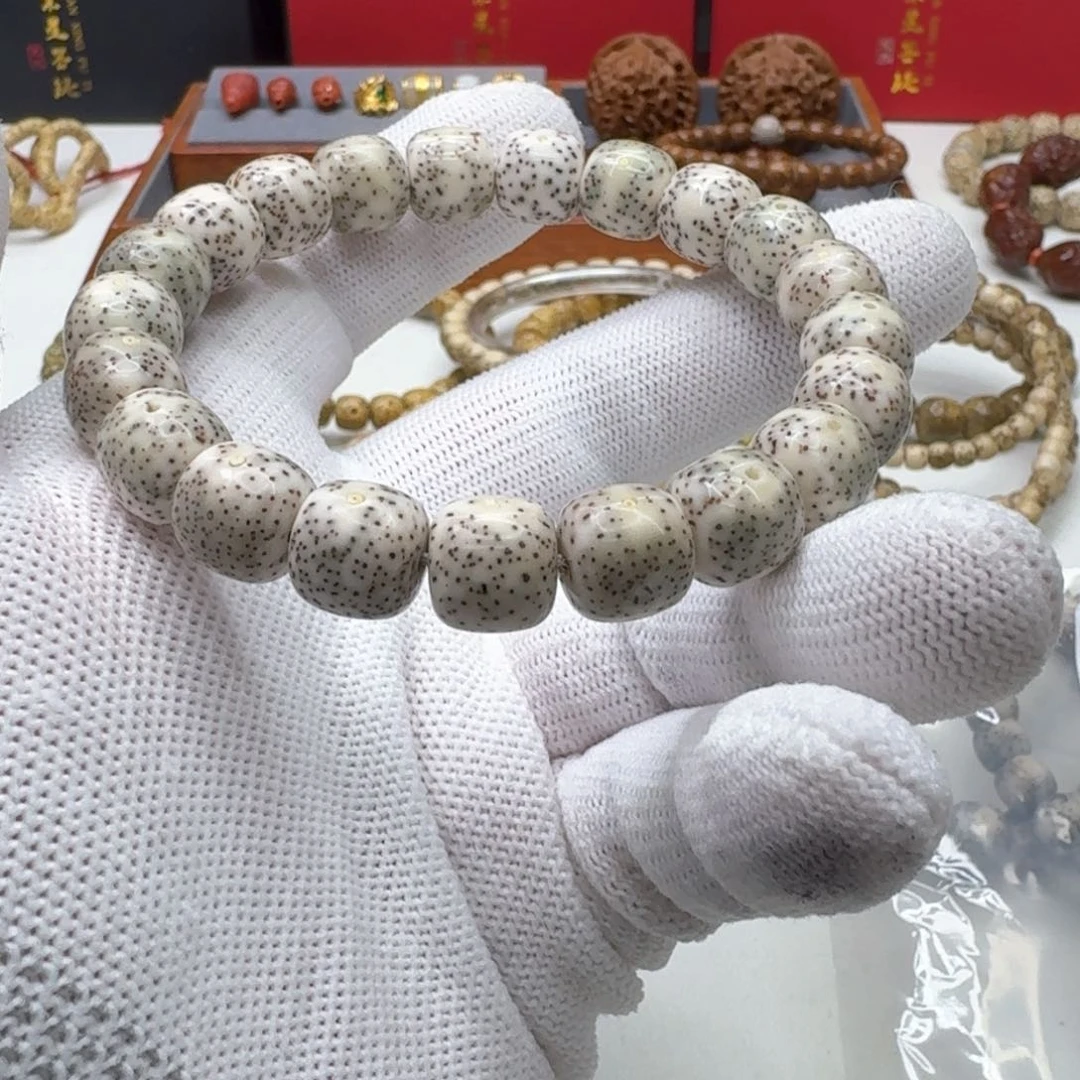 星月菩提手串18灭世青瓷月留白针尖星11单圈