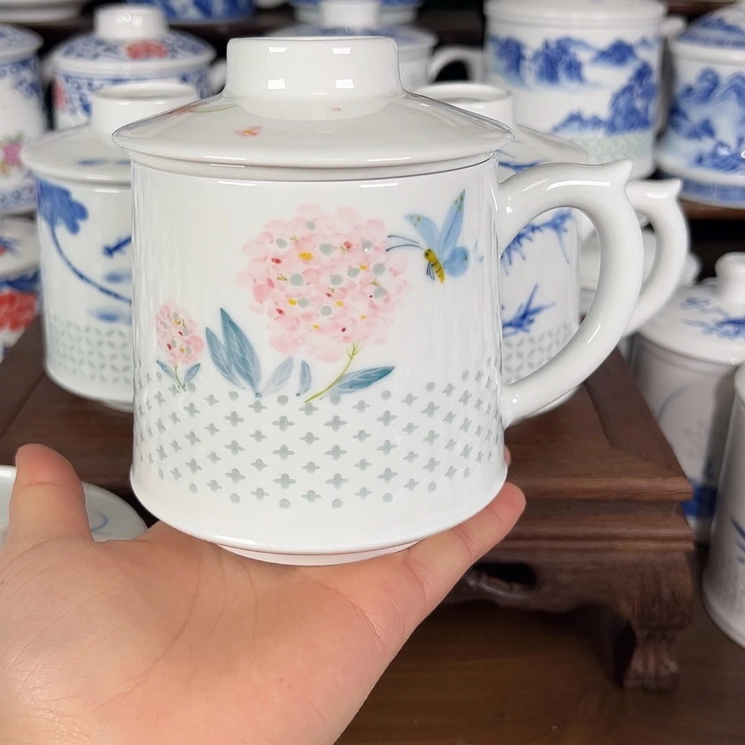 景德镇高温陶瓷办公杯家用