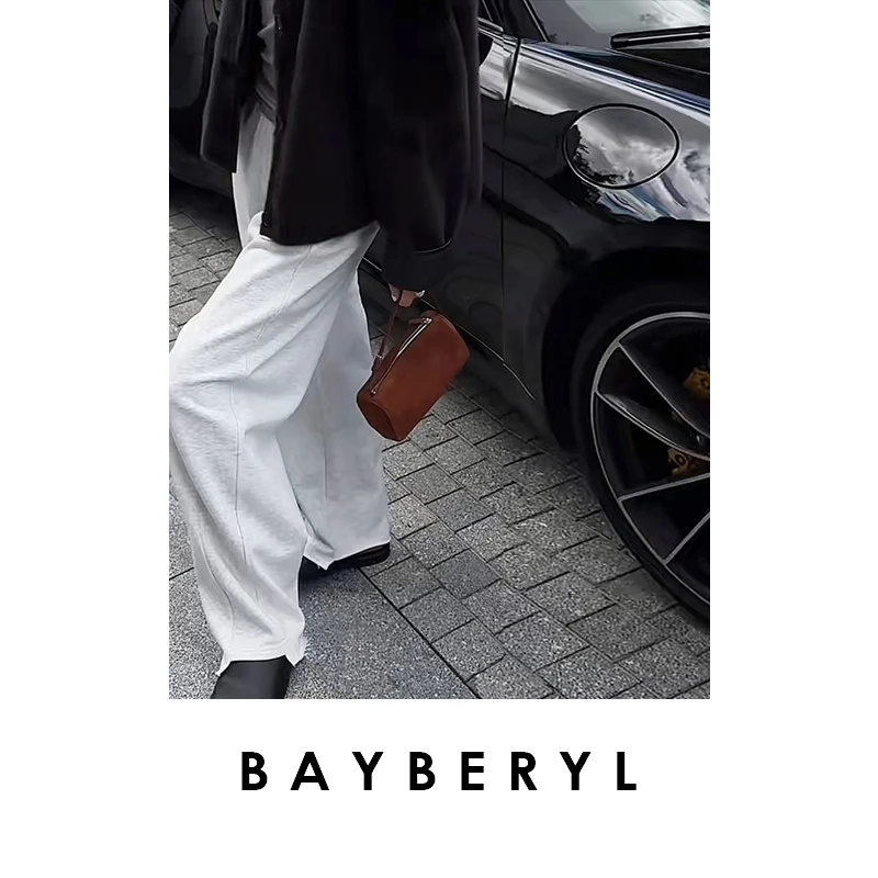 BAYBERYL老贝随边卫裤*不规则松紧腰百搭秋休闲裤XXK5H0511