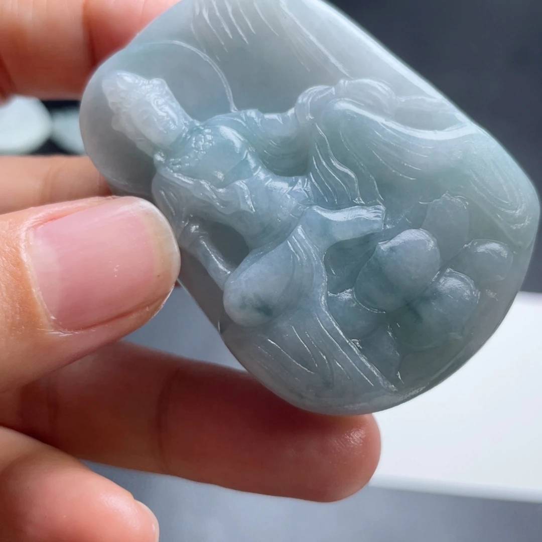 定制翡翠未镶嵌翡翠吊坠