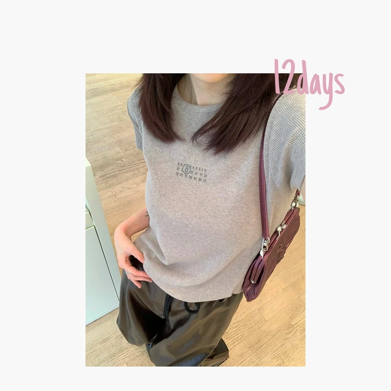 12days | 25新款MM*6数字印花针织短袖 | 25075