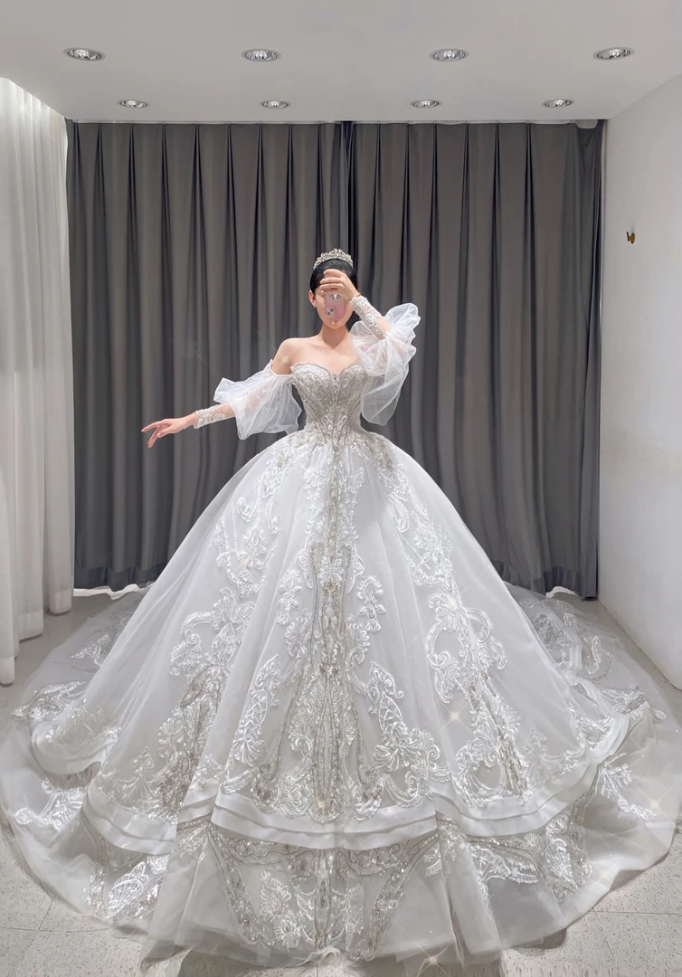 品牌婚纱两穿婚纱店样衣