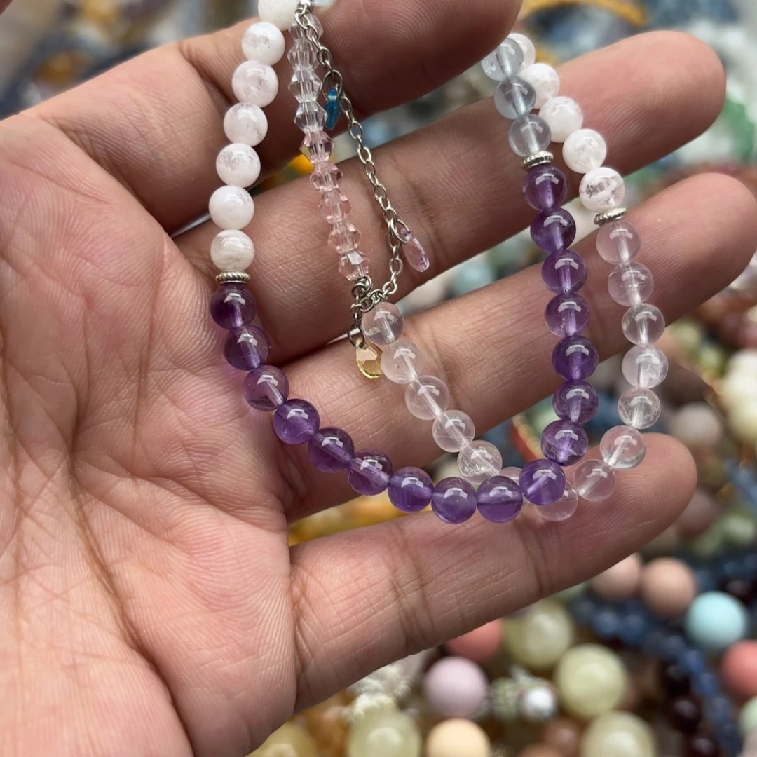 水晶手链银S925镶嵌