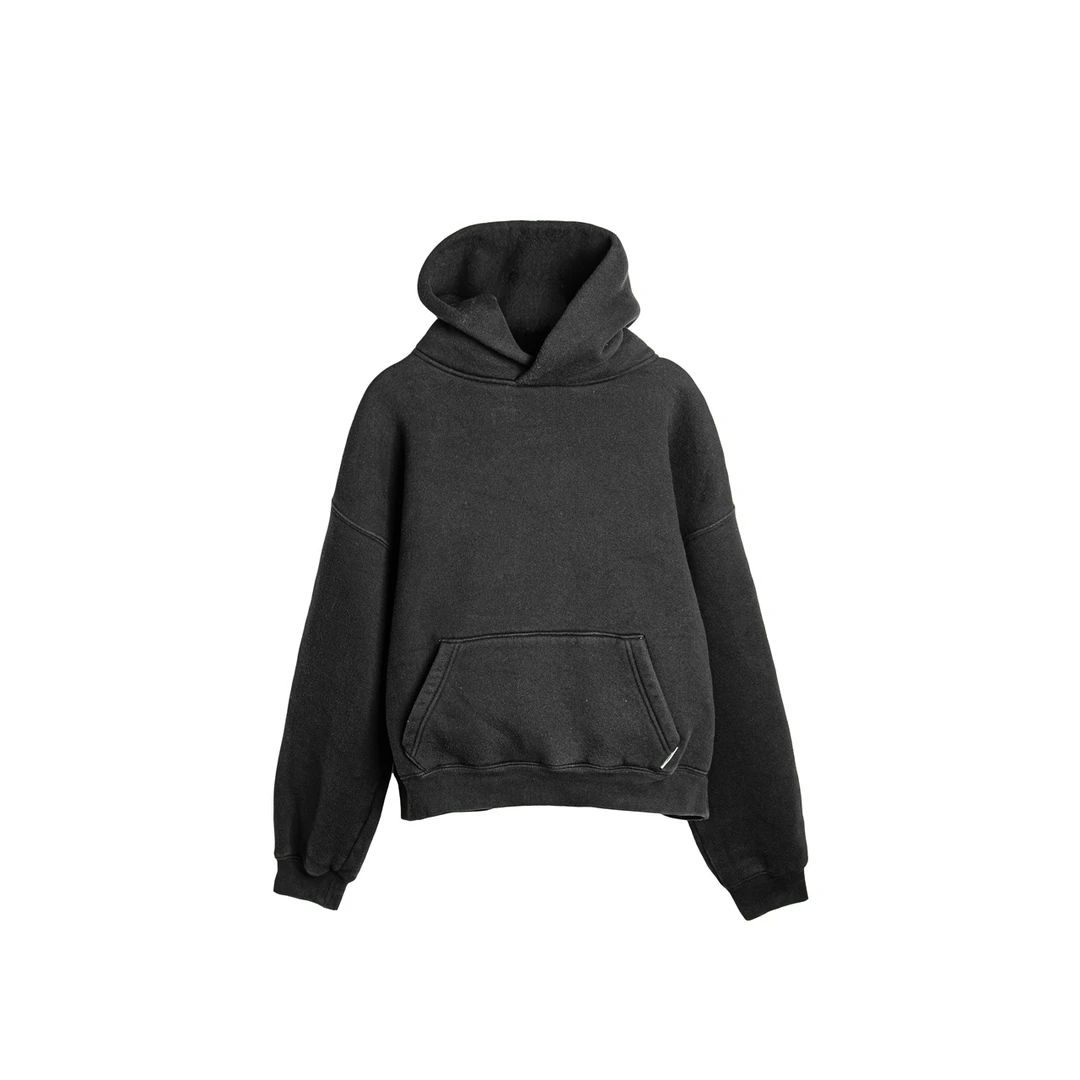 95新 Alexander McQueen/亚历山大·麦昆 黑色连帽卫衣 XS码 D1302