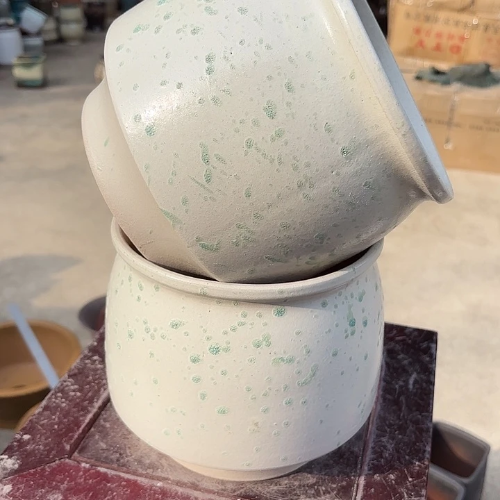 紫砂茶碗白孤品两个口径18高度18