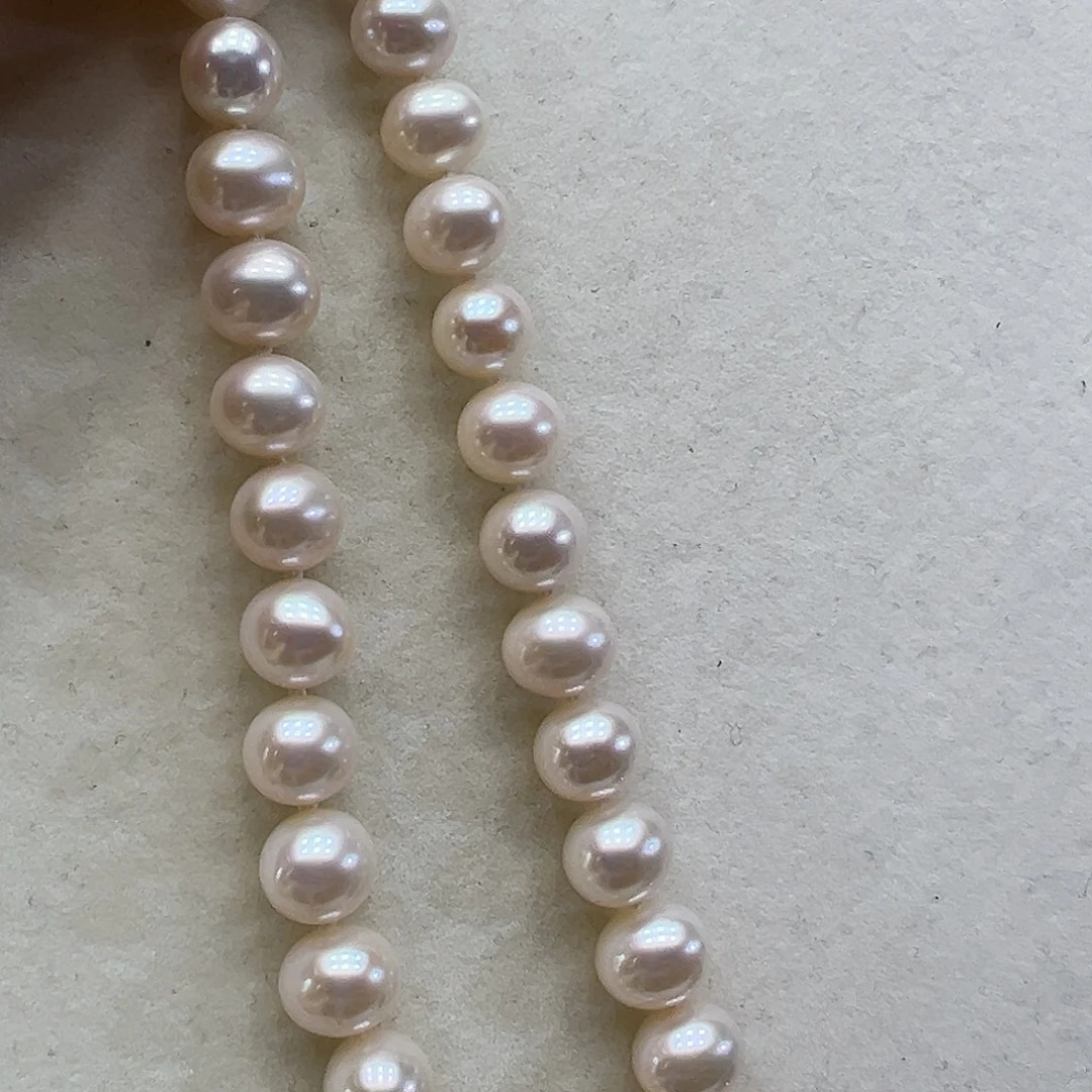 颈饰银S925镶嵌淡水珍珠➕9-10高品极光炫彩