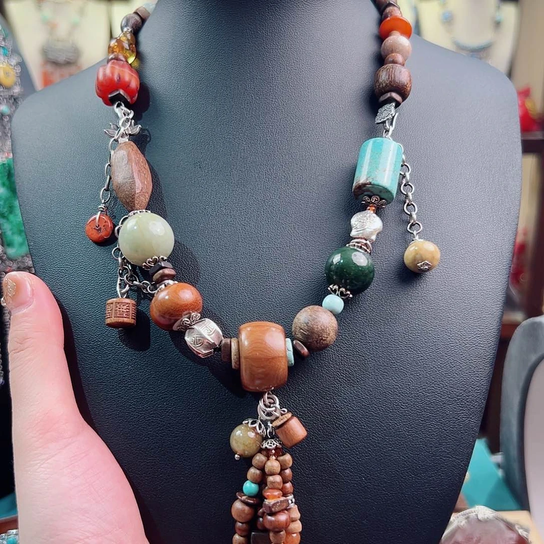 925银珐琅锦钰原创设计项链