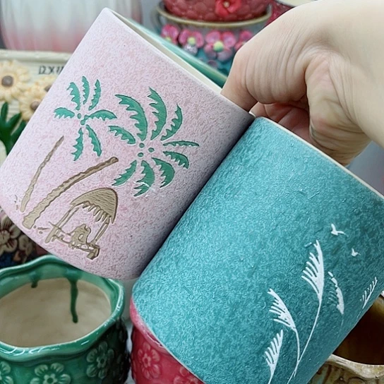 多肉绿植陶瓷花盆9.9包邮