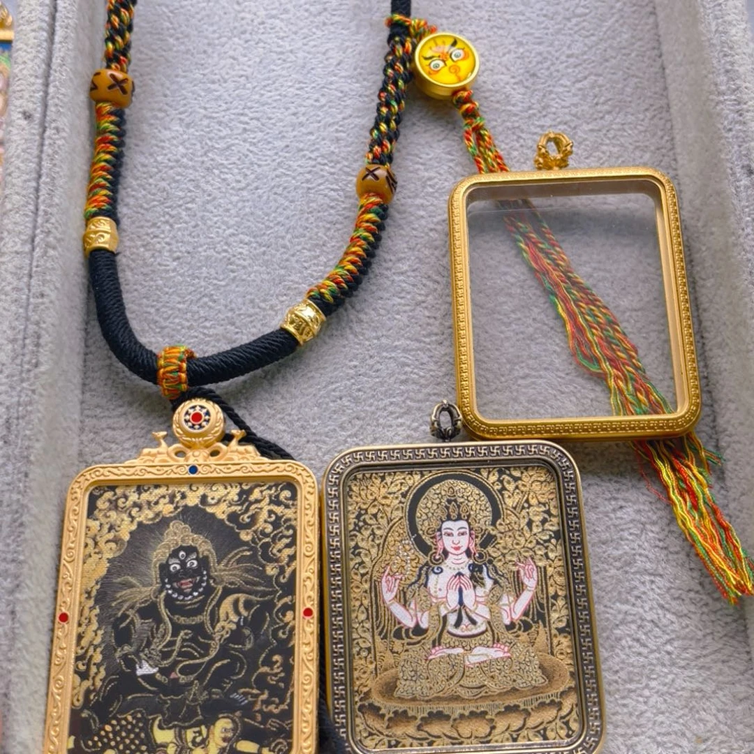 吊坠双面卡黑财加四臂