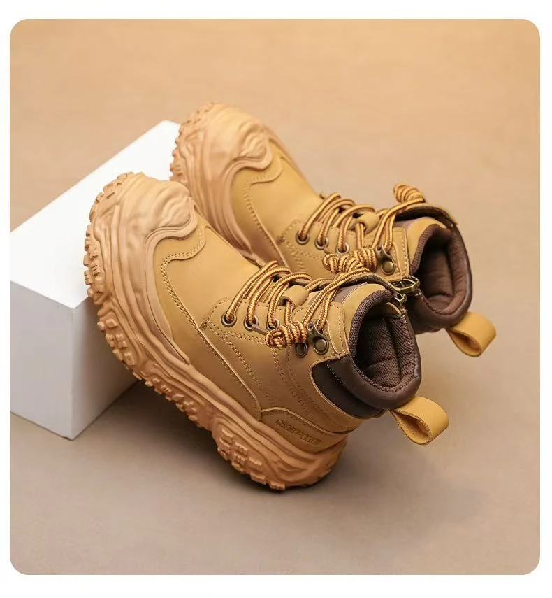 男女童马丁靴秋冬新款防滑耐磨二棉鞋加绒加厚儿童短靴子