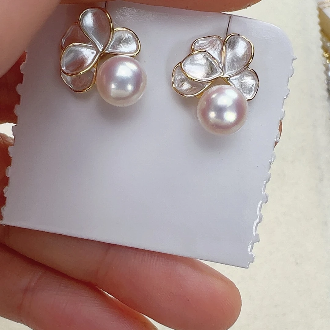 淡水珍珠耳饰未镶嵌