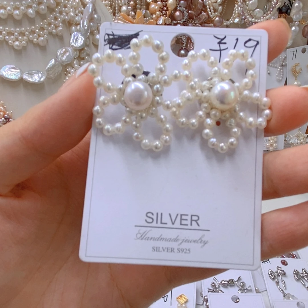 颈饰银S925镶嵌淡水珍珠
