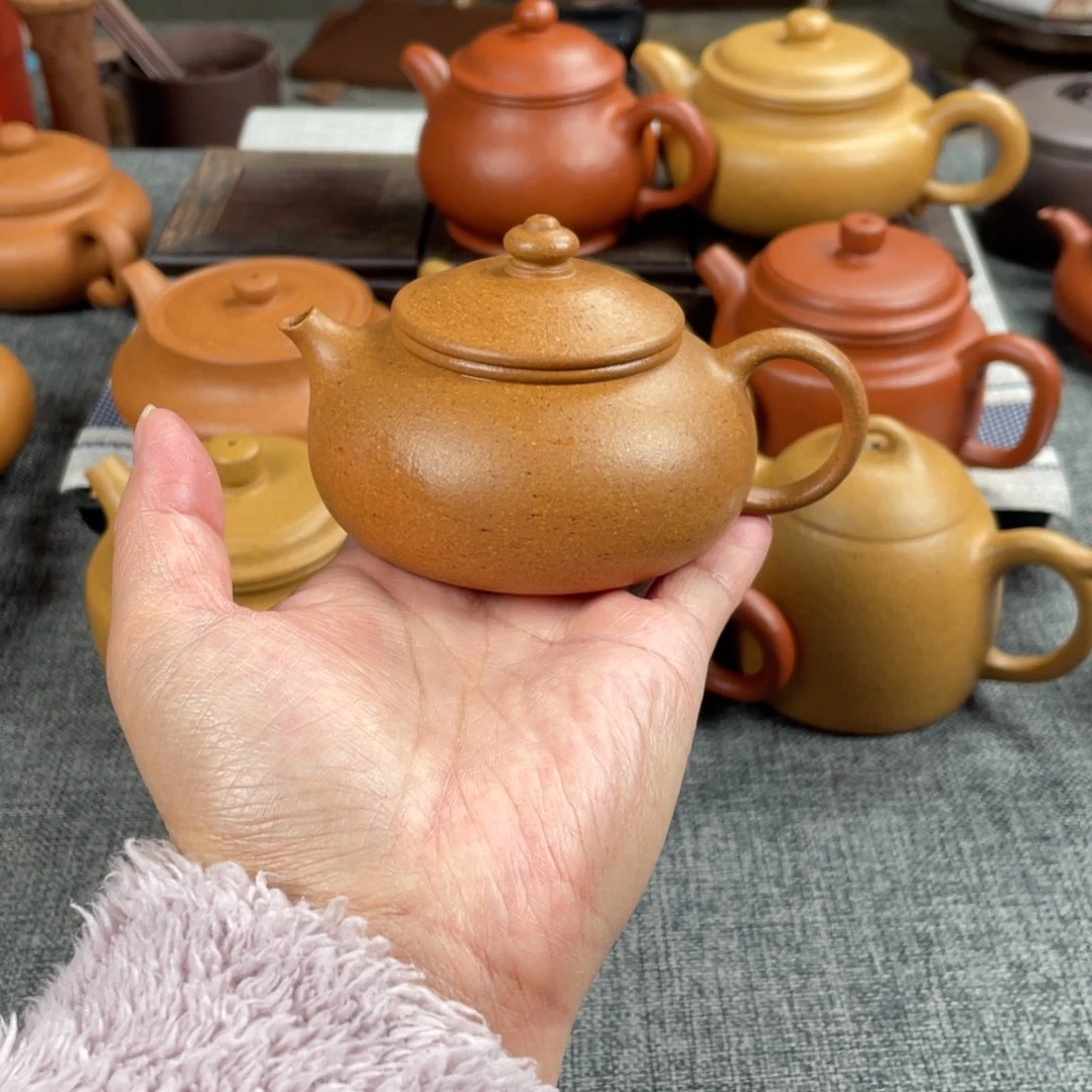 紫砂茶壶黄降坡寒江全手30目150